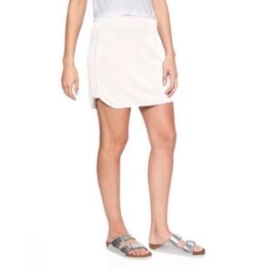 Athleta Serenity Skirt Medium Ivory White Modal Stretch Pull On Soft